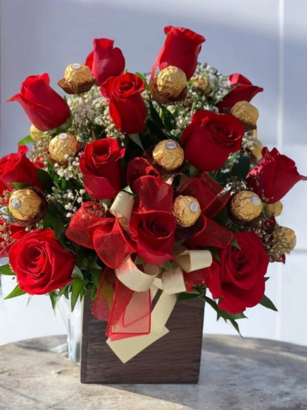 Rosas y chocolates para San Valentin